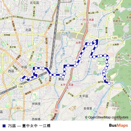 75區 bus Line Map