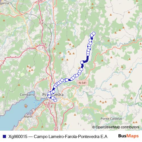 Xg860015 bus Line Map