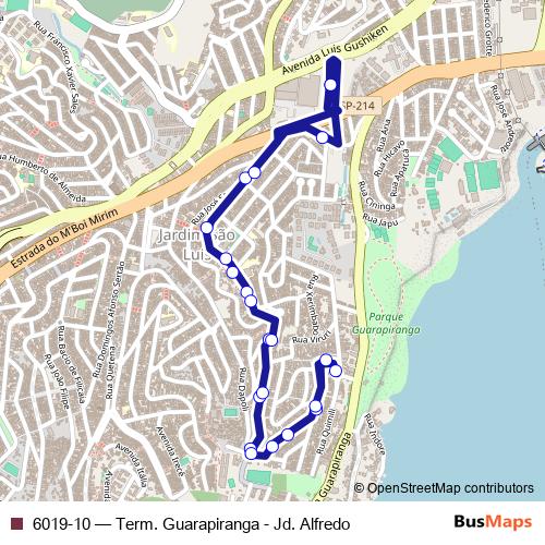 6019-10 bus Line Map