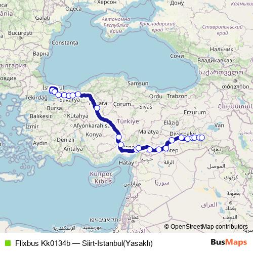 Flixbus Kk0134b bus Line Map