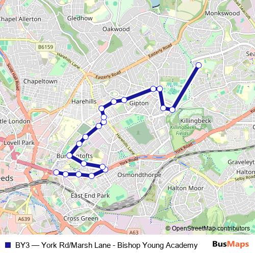 BY3 bus Line Map