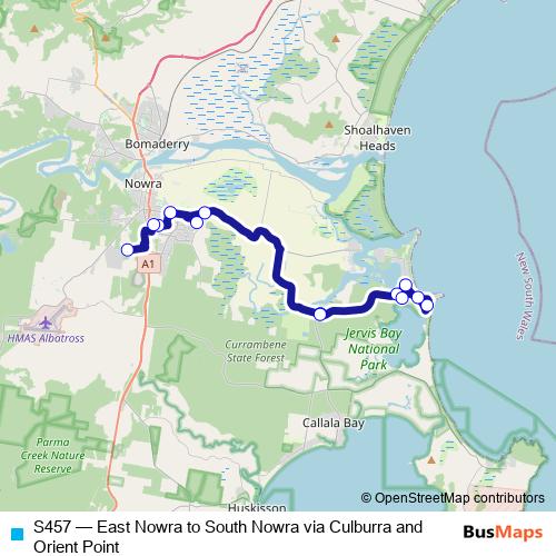 S457 bus Line Map