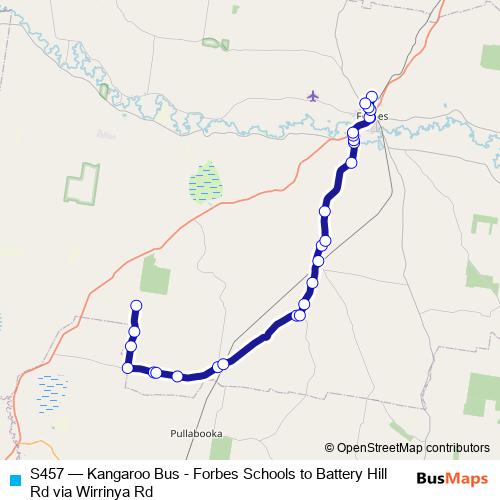 S457 bus Line Map