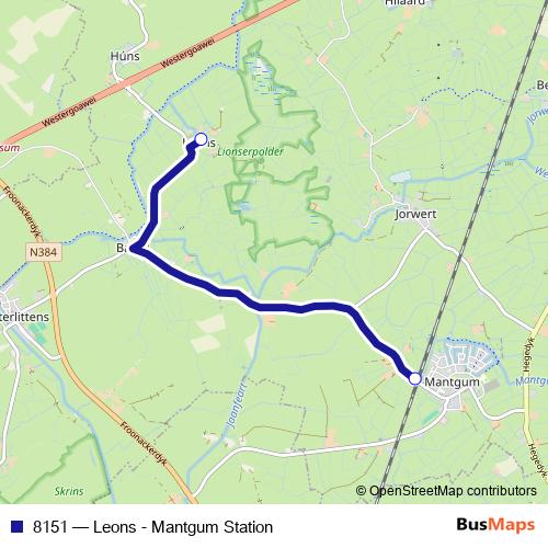 8151 bus Line Map