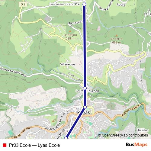 Pr03 Ecole bus Line Map