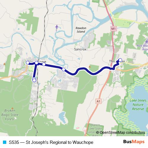 S535 bus Line Map