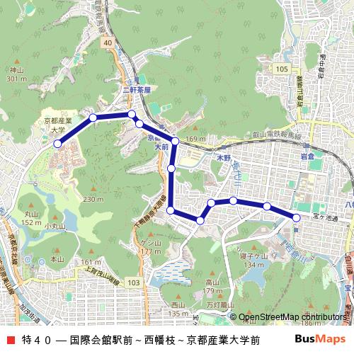 特４０ bus Line Map