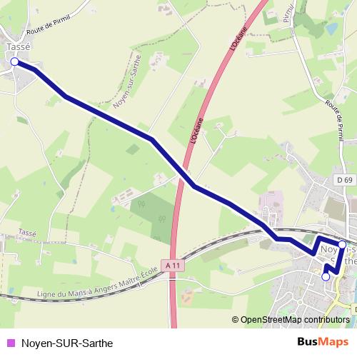 Noyen-SUR-Sarthe bus Line Map