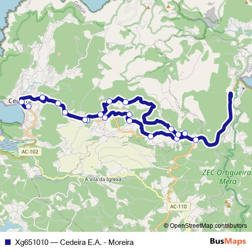 Xg651010 bus Line Map