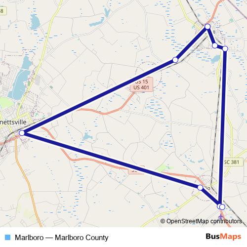 Marlboro bus Line Map