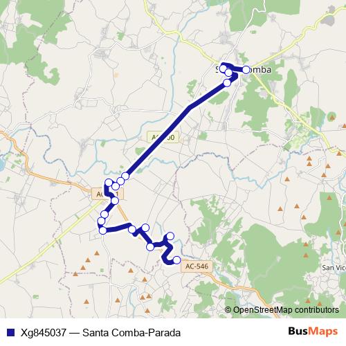Xg845037 bus Line Map