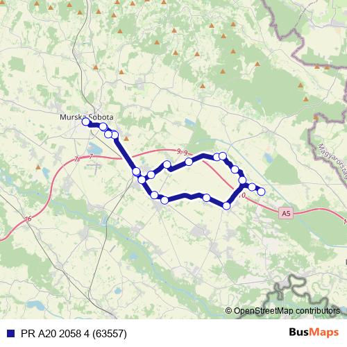 PR A20 2058 4 (63557) bus Line Map