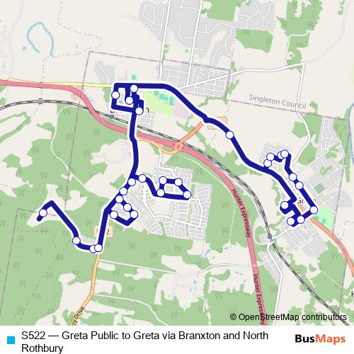S522 bus Line Map