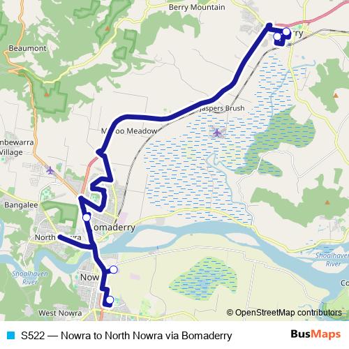 S522 bus Line Map