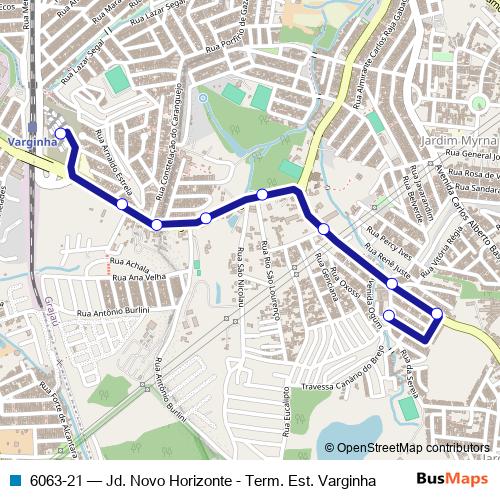 6063-21 bus Line Map