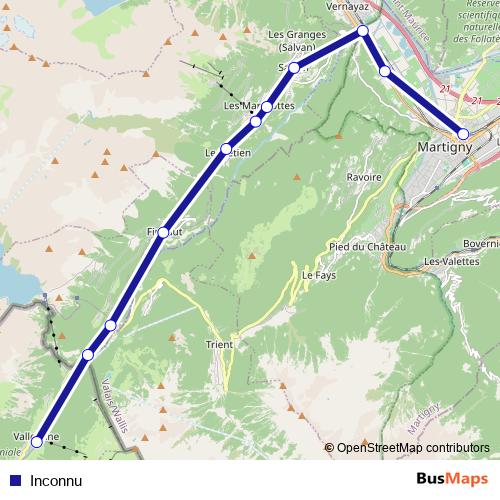 Inconnu rail Line Map