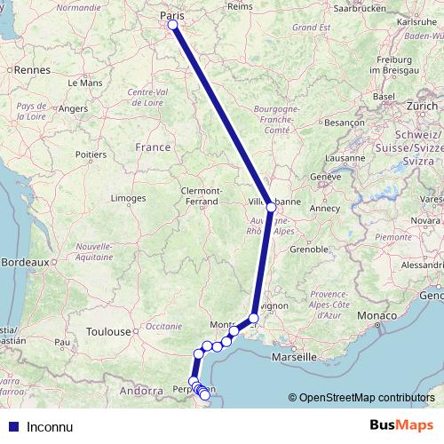 Inconnu rail Line Map