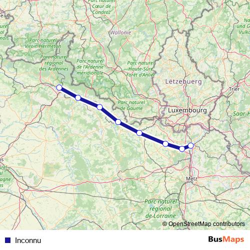 Inconnu rail Line Map