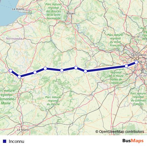 Inconnu rail Line Map