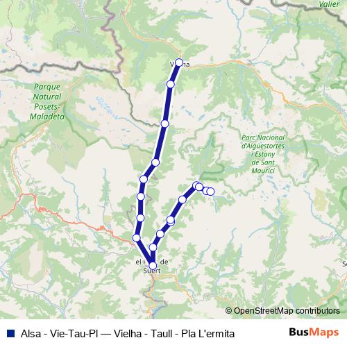 Alsa - Vie-Tau-Pl bus Line Map