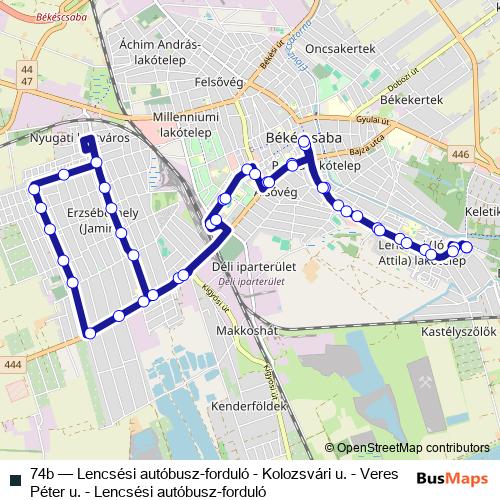 74b bus Line Map