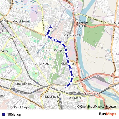 185lstlup bus Line Map
