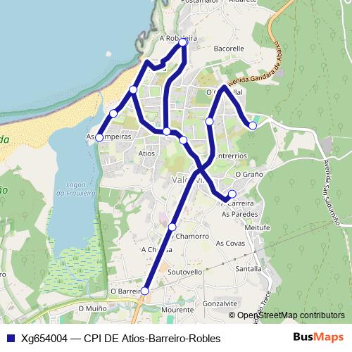 Xg654004 bus Line Map