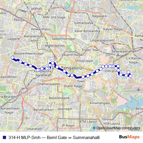 314-H MLP-Smh bus Line Map
