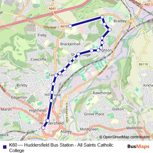 K60 bus Line Map