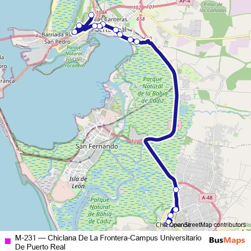 M-231 bus Line Map