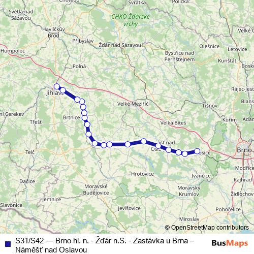S31/S42 rail Line Map