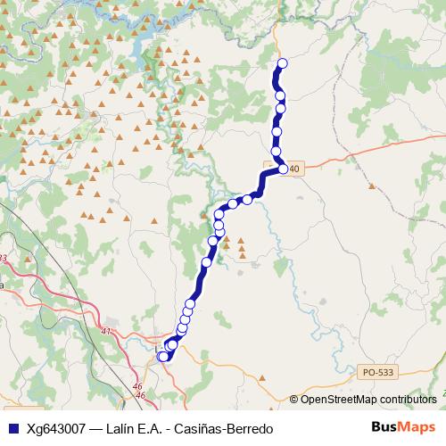 Xg643007 bus Line Map