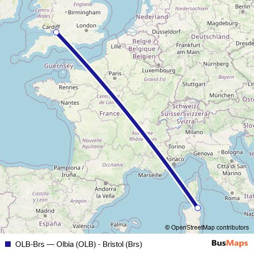OLB-Brs air Line Map