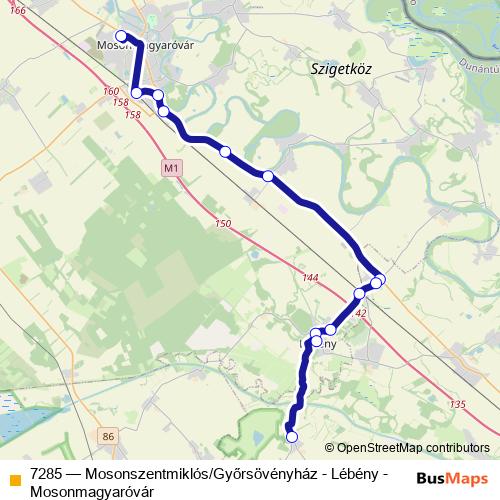 7285 bus Line Map