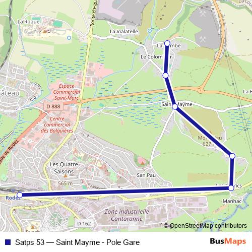 Satps 53 bus Line Map