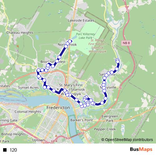 120 bus Line Map