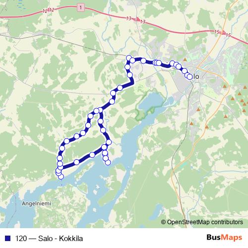 120 bus Line Map