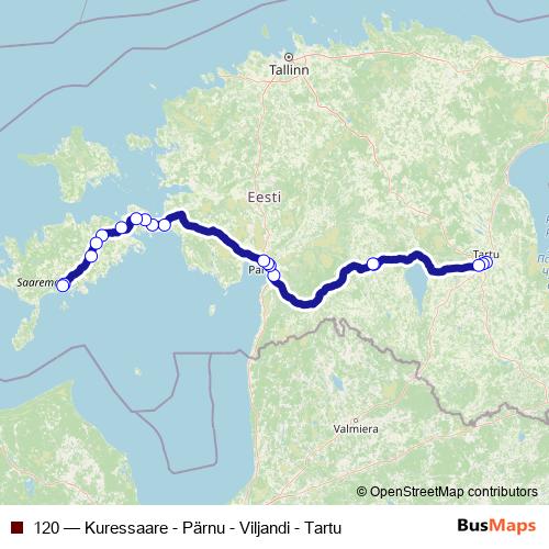 120 bus Line Map
