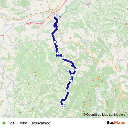 120 bus Line Map