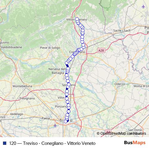 120 bus Line Map