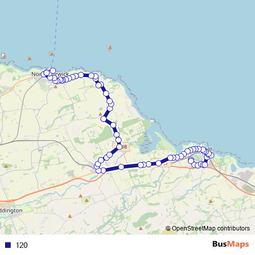 120 bus Line Map