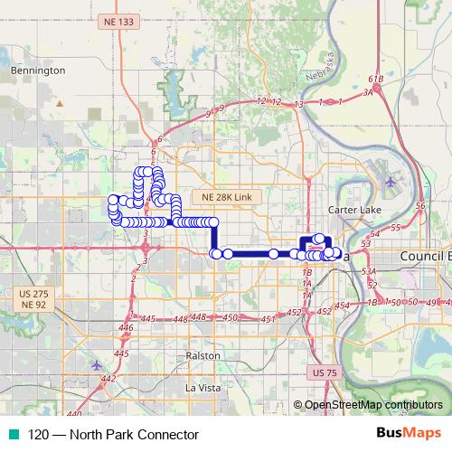 120 bus Line Map