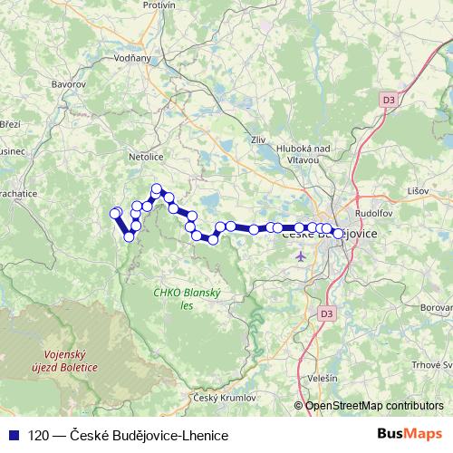 120 bus Line Map
