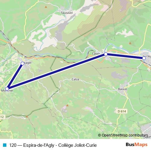 120 bus Line Map
