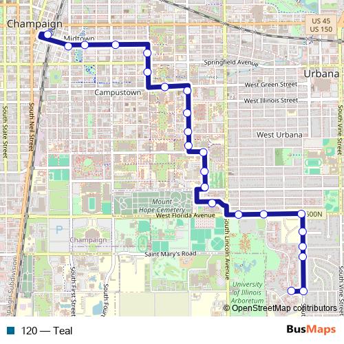 120 bus Line Map