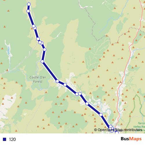 120 bus Line Map