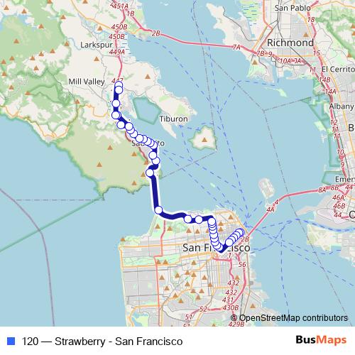 120 bus Line Map