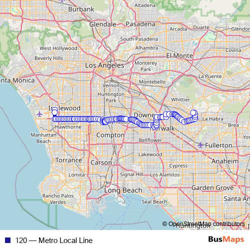 120 bus Line Map