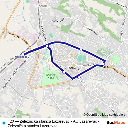120 bus Line Map