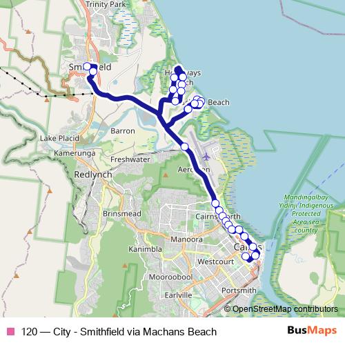 120 bus Line Map